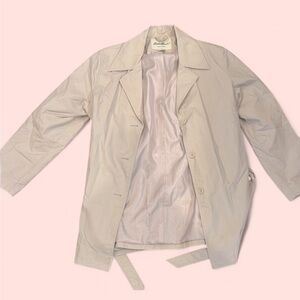 Eddie Bauer Cream Midi Trench Coat